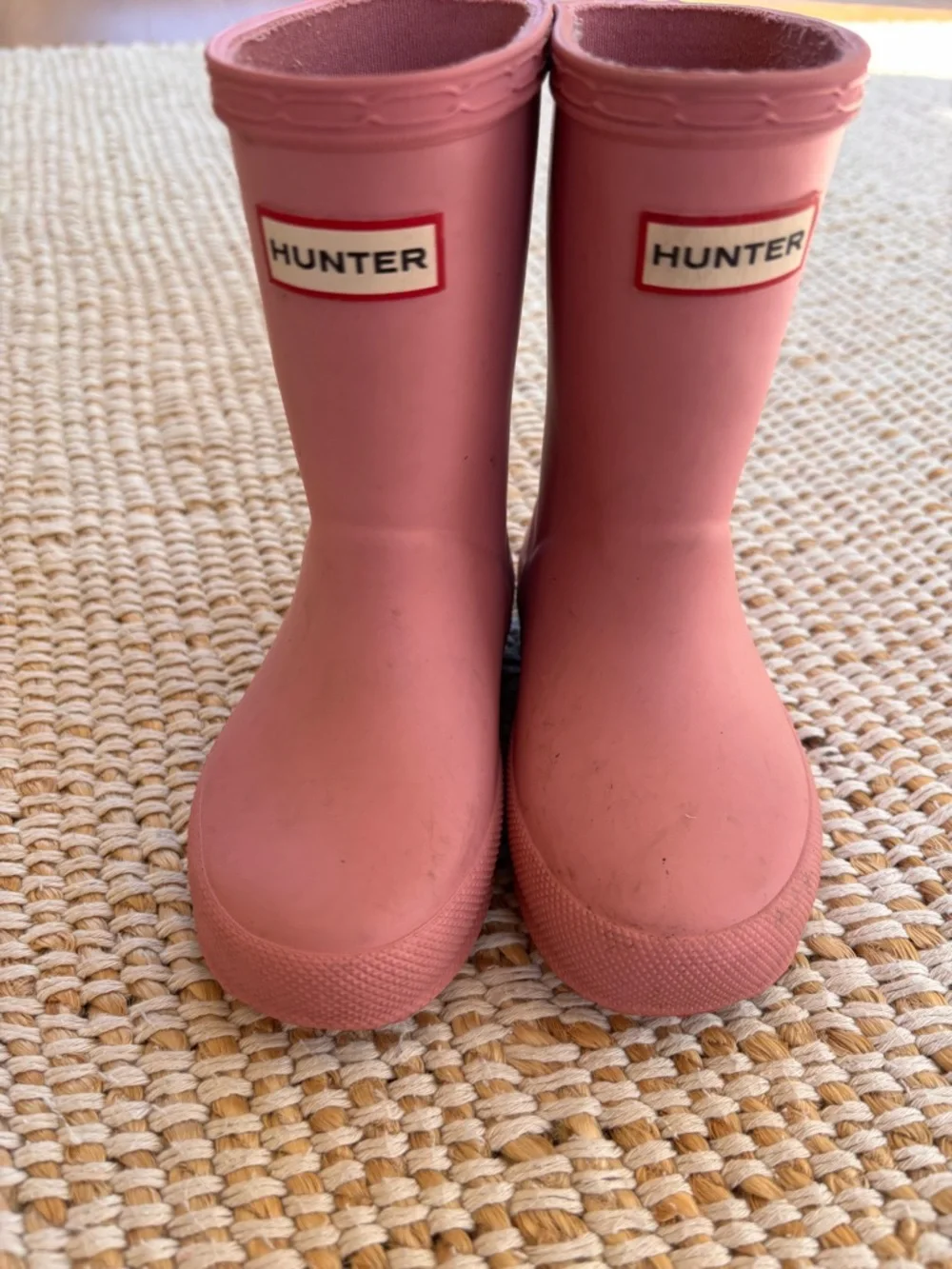 Hunter Kids Dusty Pink Rubber Rain Boots